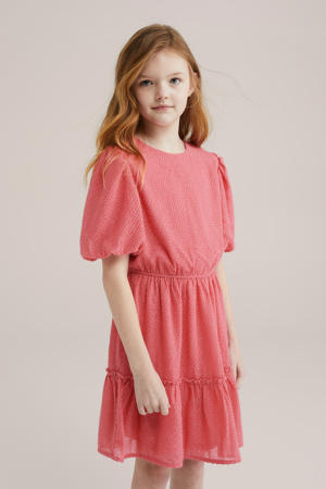 korte jurk met lurex roze