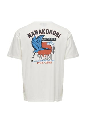 T-shirt met backprint wit