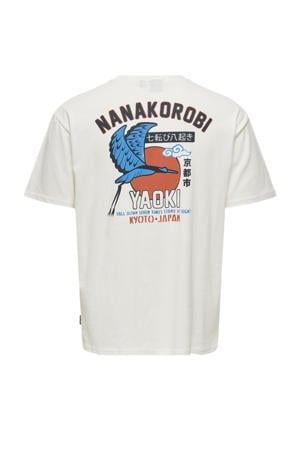 T-shirt met backprint wit
