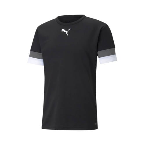 Puma junior sportshirt teamRISE zwart Sport t-shirt Jongens/Meisjes Polyester Ronde hals - maat 164 afbeelding