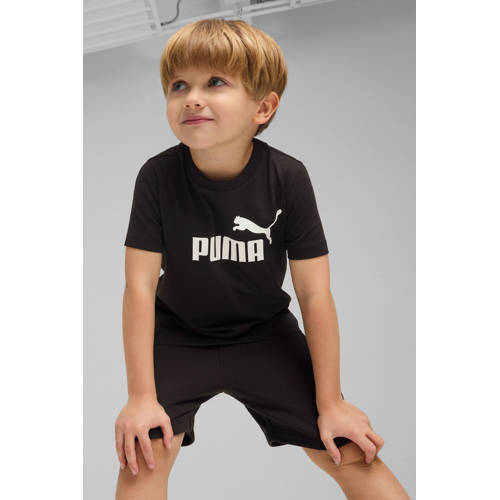 Puma ESS No. 1 Logo T-shirt zwart Jongens/Meisjes Katoen Ronde hals Logo - maat 98 afbeelding