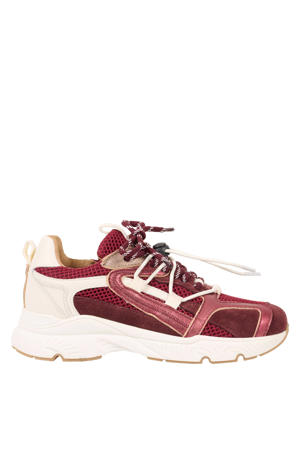 Isola chunky leren sneakers bordeaux/ecru