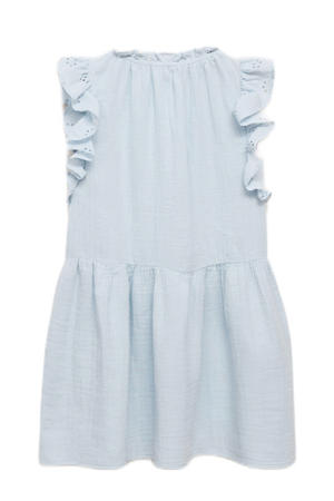 zomerjurk broderie lichtblauw