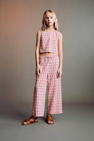 wide leg palazzo broek roze