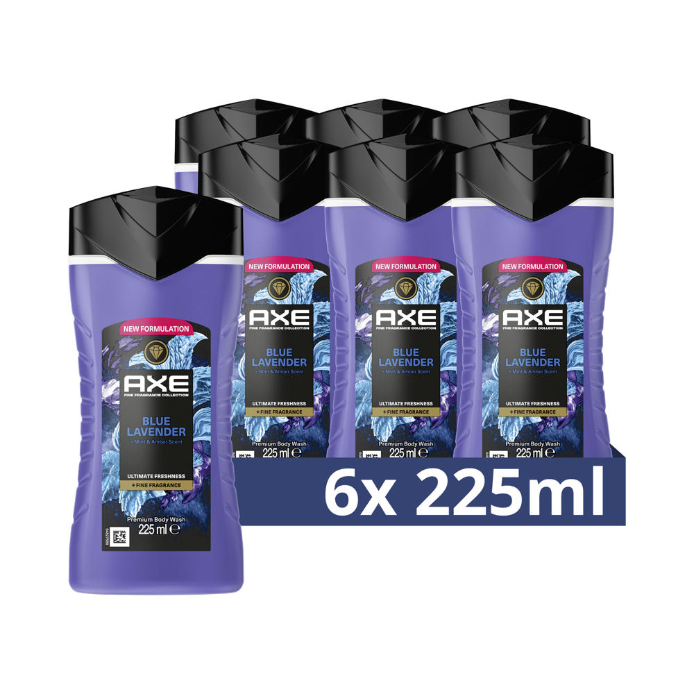 Axe Fine Fragrance Collection Blue Lavender douchegel - 6 x 225 ml