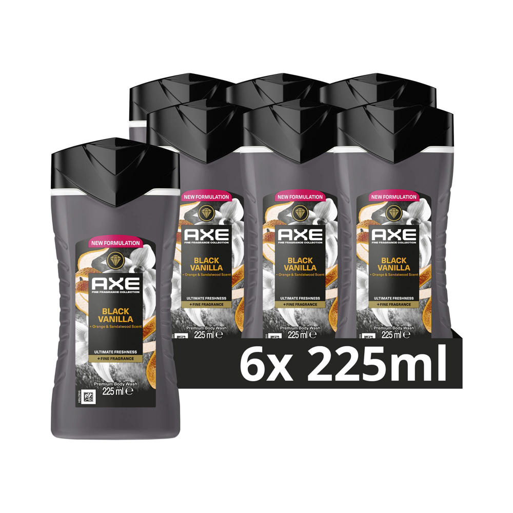 Axe Fine Fragrance Collection Black Vanilla douchegel - 6 x 225 ml