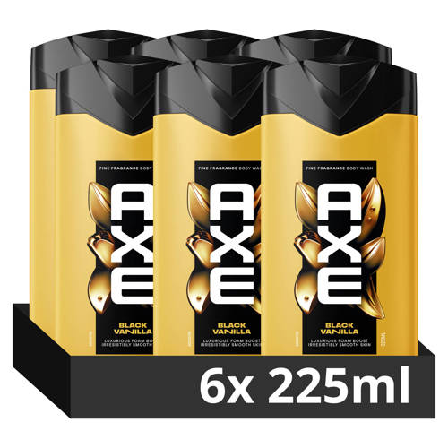 Axe Fine Fragrance Collection Black Vanilla douchegel - 6 x 225 ml