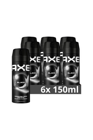 Black deodorant bodyspray - 6 x 150 ml