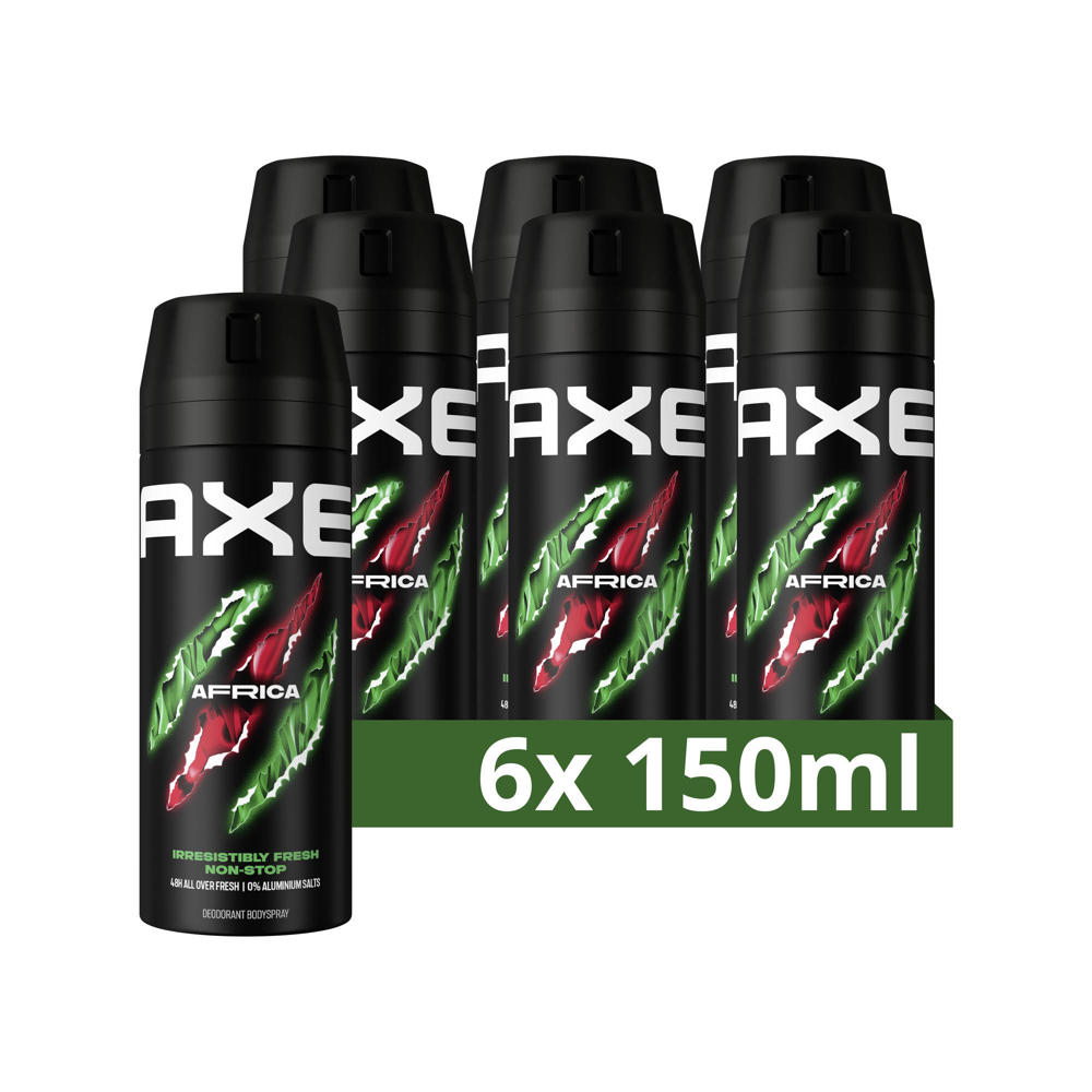Axe Africa deodorant bodyspray - 6 x 150 ml
