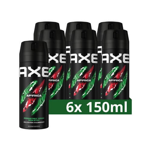 Axe Africa deodorant bodyspray - 6 x 150 ml | Deodorant van Axe