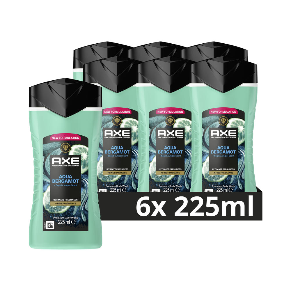 Axe Fine Fragrance Collection Aqua Bergamot douchegel - 6 x 225 ml
