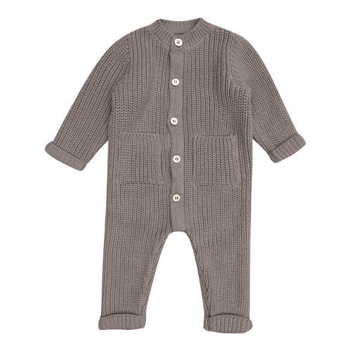 Witlof for kids gebreid boxpak warm grey Grijs Jongens/Meisjes Katoen Ronde hals - maat 62/68 afbeelding