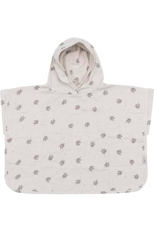 badponcho Little Charm 0-1 jaar ecru/grijs