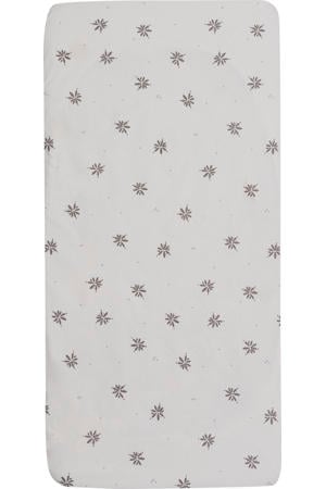 ledikant hoeslaken Little Charm ecru/grijs