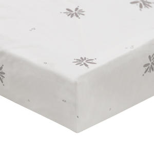 wieg hoeslaken Little Charm ecru/grijs