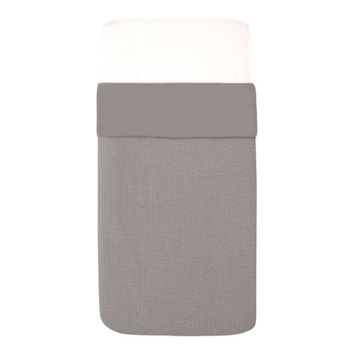 Witlof for kids Tuck-Inn® ledikantdeken Warm Grey Waves Babydeken Grijs afbeelding