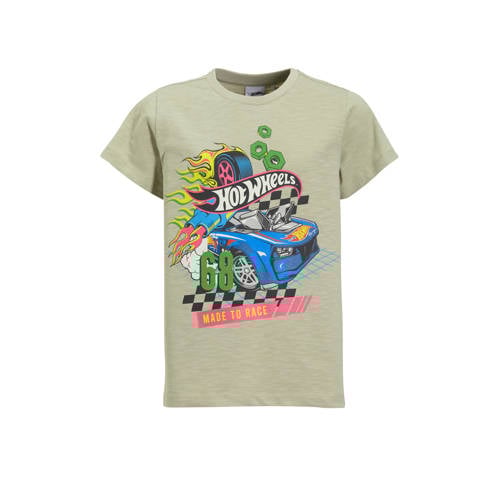 Coolcat relaxed fit T-shirt Hot Wheels license Jack zand Beige Jongens Katoen Ronde hals