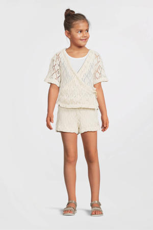 crochet short crème
