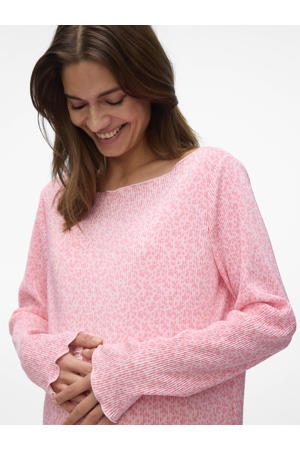 zwangerschaps midi jurk roze