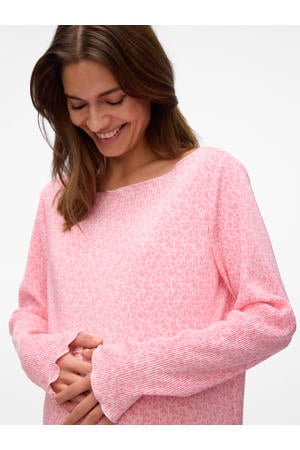zwangerschaps midi jurk roze