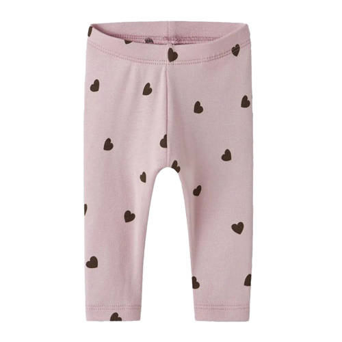 NAME IT BABY regular babybroek roze Meisjes Katoen Hartjes - maat 80 afbeelding