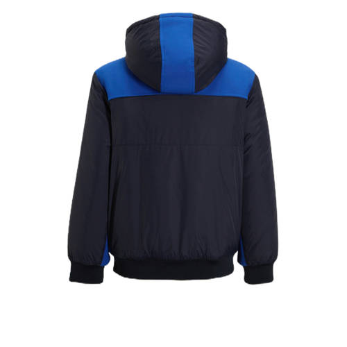 Orange Stars jas met contrasterende detail Ray donkerblauw/blauw Jongens Nylon Capuchon