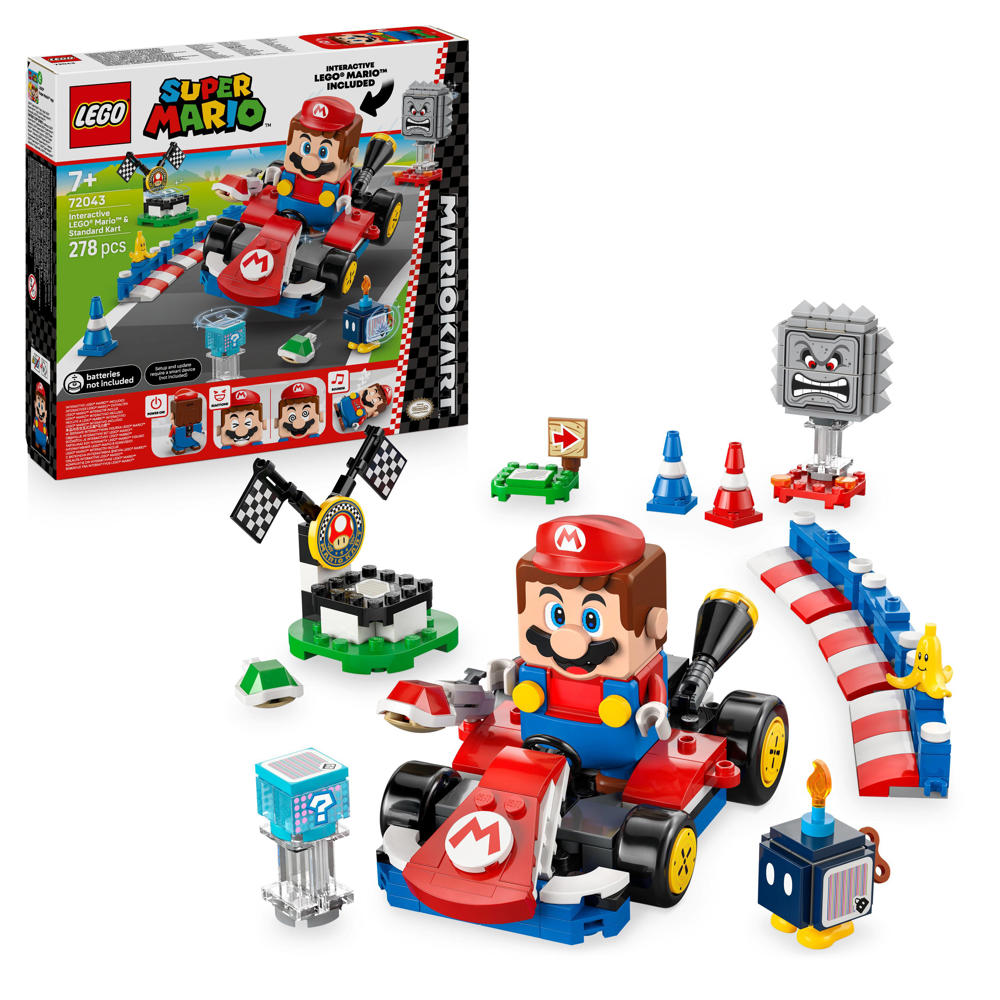 LEGO Super Mario Mario Kart™ – Interactieve LEGO® Mario™ en standaardkart 72043