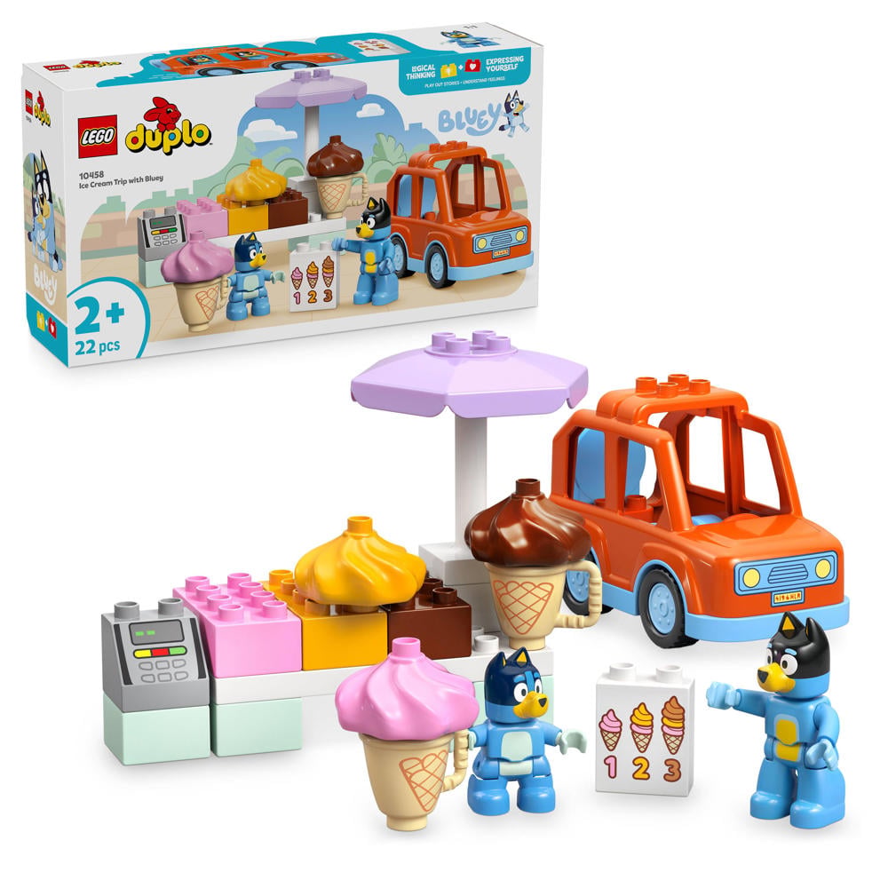 LEGO DUPLO Bluey: Een IJsje Halen met Bluey Speelgoed 10458