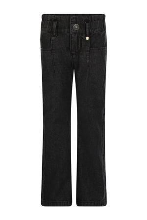 high waist wide leg jeans black denim