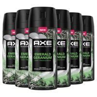 thumbnail: Axe Fine Fragrance Collection Emerald Geranium premium deodorant bodyspray  - 6 x 150 ml