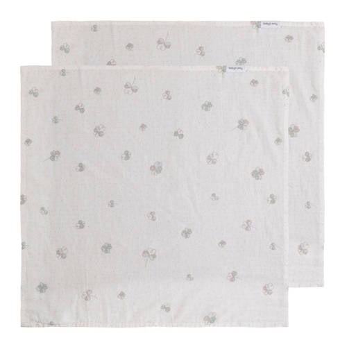 Baby's Only swaddle Tender 65x65- set van 2 offwhite/beige/grijs Ecru Blad afbeelding