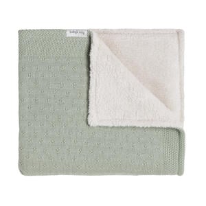 teddy ledikantdeken Mood groen/ecru