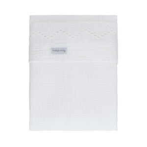 ledikantlaken Calm met broderie wit