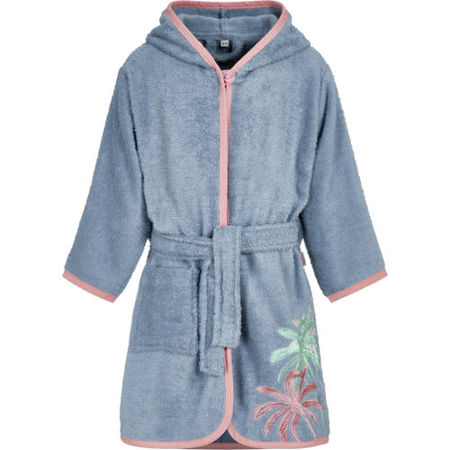 Playshoes badjas blauw Meisjes Katoen Capuchon Printopdruk - maat 134/140 afbeelding