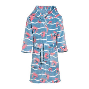 badjas Crab lichtblauw/roze