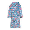 Playshoes badjas Crab lichtblauw/roze