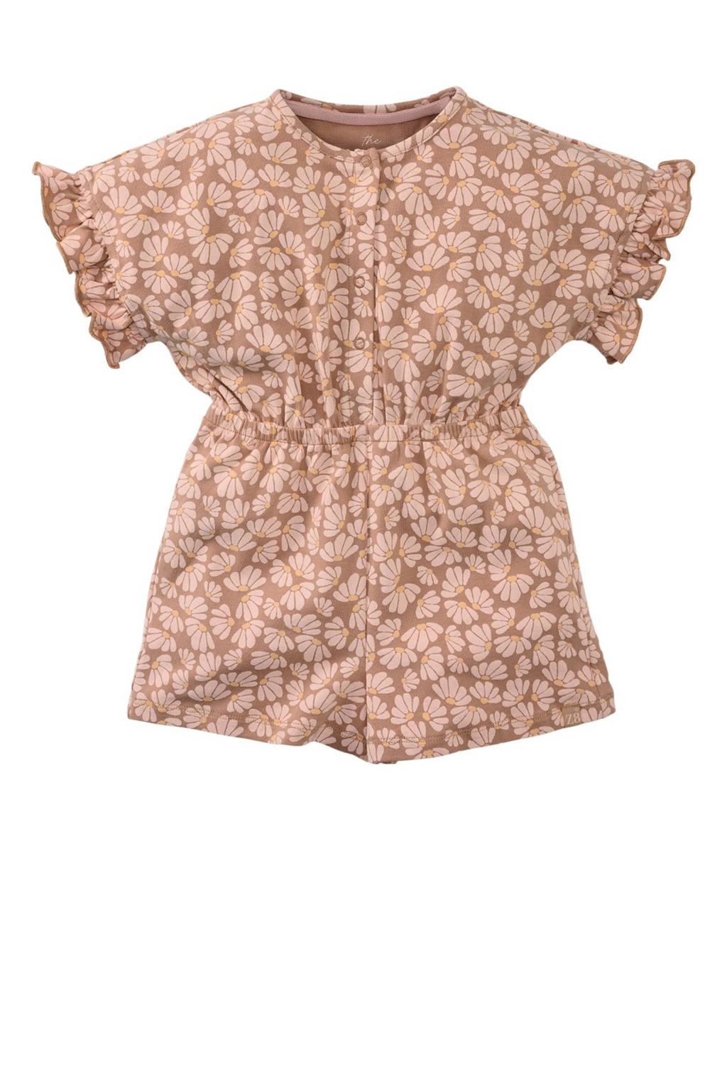 Z8 mini playsuit Carmela met all over print lichtbruin/lichtroze