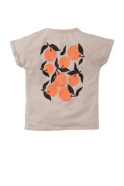 thumbnail: Z8 mini T-shirt Renardo met backprint ecru/oranje