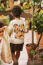 thumbnail: Z8 mini T-shirt Renardo met backprint ecru/oranje