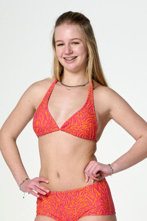 voorgevormde triangel bikinitop oranje