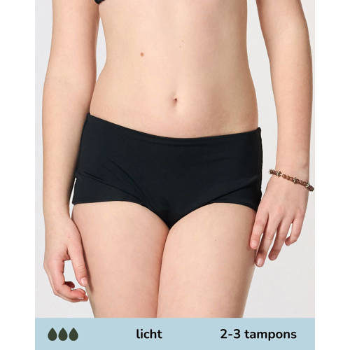 Moodies Undies menstruatie bikini-boxer light/medium zwart Meisjes Nylon - maat 176-188 afbeelding