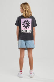 thumbnail: Antraciete meisjes America Today T-shirt van katoen met backprint, korte mouwen en ronde hals