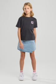 thumbnail: Antraciete meisjes America Today T-shirt van katoen met backprint, korte mouwen en ronde hals