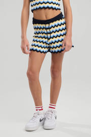 thumbnail: America Today sweatshort blauw/geel/donkerblauw