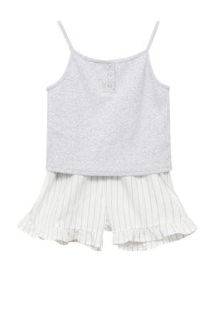 shortama lichtgrijs/ecru