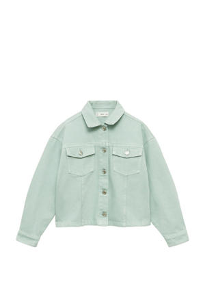 denim spijkerjas mintgroen