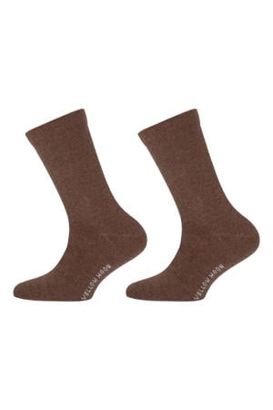 sokken - 2 paar bruin melange