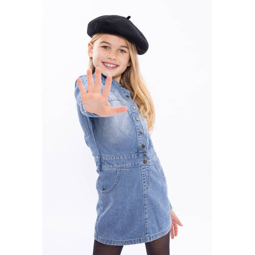 No Way Monday denim spijkerjurk blauw Effen - maat 104 afbeelding