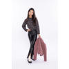 No Way Monday imitatieleren flared flared broek zwart
