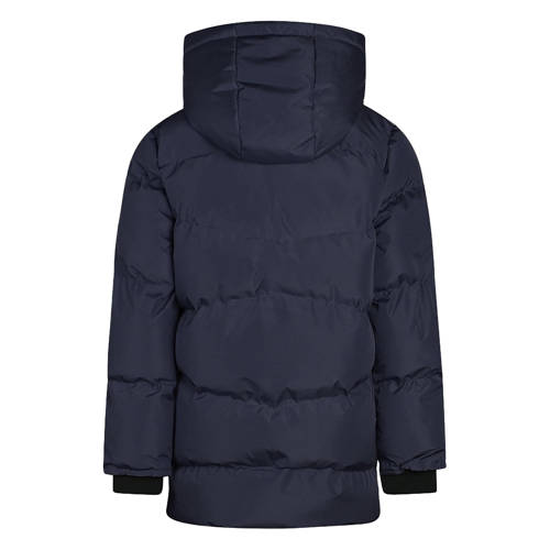 No Way Monday gewatteerde jas blauw Jongens Polyester Capuchon Effen